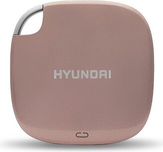 Hyundai 2TB Ultra Portable External SSD for PC/Mac/Mobile, USB-C USB 3.1 - Rose Gold (HTESD2048RG)