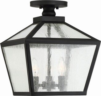 Woodstock 3-Light Outdoor Ceiling Light in Black