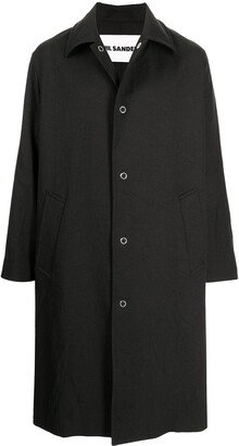 Snap-Button Parka Coat