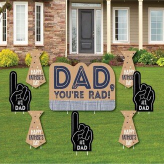Big Dot Of Happiness My Dad is Rad - Outdoor Lawn Decor - Father's Day Yard Signs - Set of 8