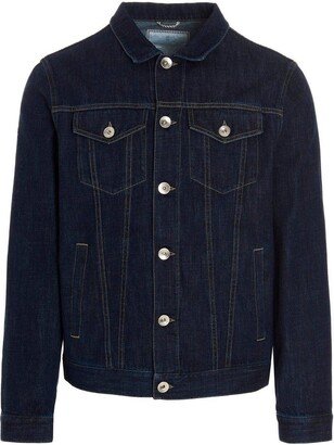 Buttoned Denim Jacket-AS