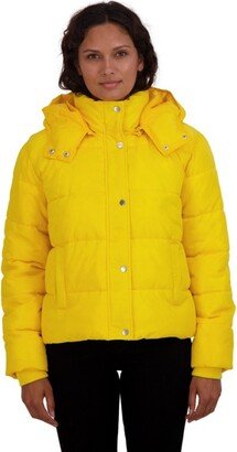 Woen's Short Puffer Jacket Collection Yellow Mediu