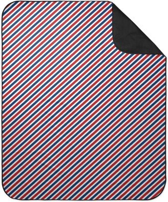 Picnic Blankets: American Stripes Diagonal - Multi Picnic Blanket, Multicolor