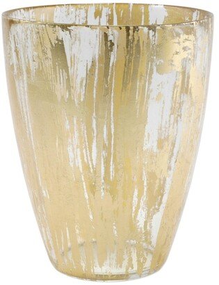 Rufolo Glass Gold Brushstroke Vase