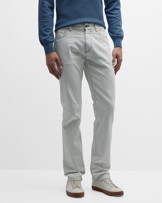 Men's Bleach Blue 5-Pocket Denim Jeans