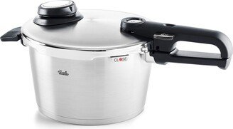 Vitavit Premium Stainless Steel 6.3 Quart Pressure Cooker with Steamer Insert