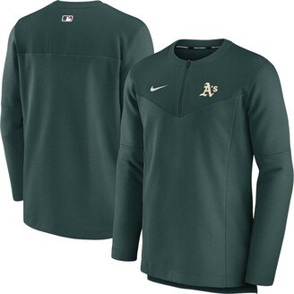 Men's Green Oakland Athletics Authentic Collection Game Time Performance Half-Zip Top