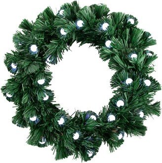 Northlight Pre-Lit Color Changing Fiber Optic Globe Lights Artificial Christmas Wreath, 12-Inch