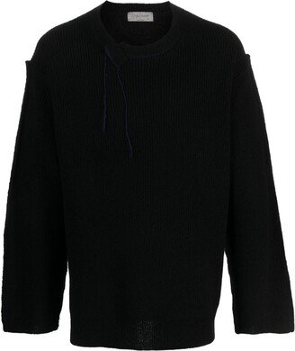 Asymmetric-Neck Drop-Shoulder Jumper