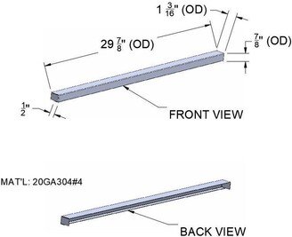 Custom Stainless Steel Back Of Stove Shroud With Thin | .004