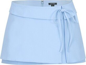 Women's Mini Skirt with Tie XLarge Light Blue