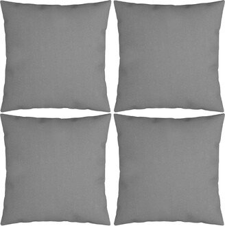 Throw Pillows 4 pcs Gray 19.7x19.7 Fabric - 19.7 x 19.7