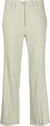 Straight-Leg Tailored Trousers-DI