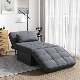 Aoolive Living Room Adjustable Sofa Bed Folding Convertible Chair Sofa Sleeper Ottoman Sofa Seat