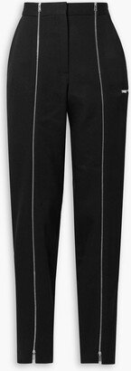 Wool-twill tapered pants