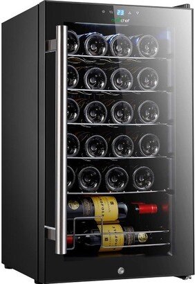 24 Bottle Compressor Wine Cooler Refrigerator Cooling System | Large Freestanding Wine Cellar Fridge, Red And White Champagne or Sparkling