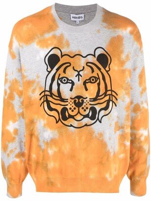 Tiger Print Tie-Dye Sweatshirt