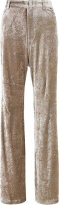 Wide-Leg Chenille Trousers-AA