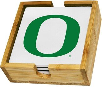 Memory Company Oregon Ducks Team Logo Four-Pack Square Coaster Set