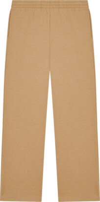 Recycled Wool Jersey Wide-Leg Track Pants — camel S