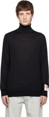 Black Distressed Turtleneck-AA