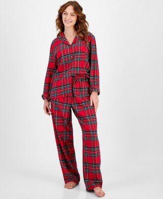 Matching Family Pajamas Women's Brinkley Cotton Plaid Pajamas Set, Created for Macy's