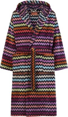 MISSONI HOME COLLECTION Warner hooded bathrobe