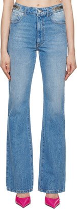 Rabanne Blue Embellished Jeans