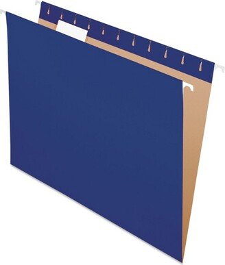 Essentials Colored Hanging Folders 1/5 Tab Letter Navy 25/Box 81615
