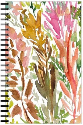 Notebooks: Abstract Garden - Pink Notebook, 5X8, Multicolor