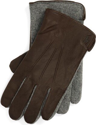 Sheepskin Touch Screen Gloves Gloves Dark Brown