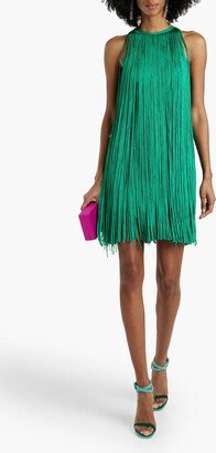 Fringed bandage mini dress