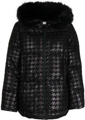 Shearling-Trim Hooded Jacket-AA