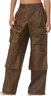 Collins Faux Leather Cargo Pants