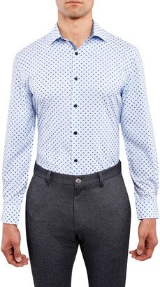 Slim Fit Houndstooth Performance Stretch Dress Shirt