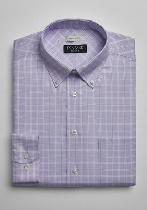 Men's Reserve Collection Tailored Fit Plaid Dress Shirt