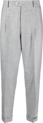 Dart-Detailed Tailored Cotton Trousers