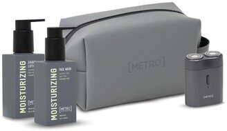 Metro Man Metroman 100Ml Moisturizing Face Wash & Shave Lotion Bundle + Pilot Waterproof Usb Electric Shaver-AA