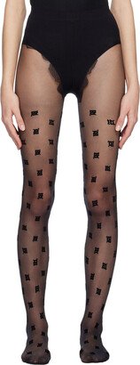 Black Monogram Tights