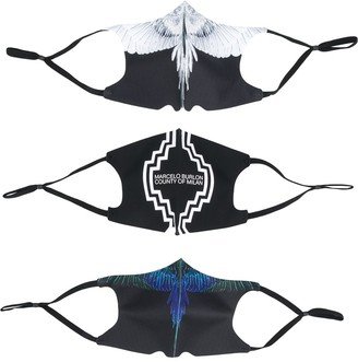 Wings print face masks (pack of 3)