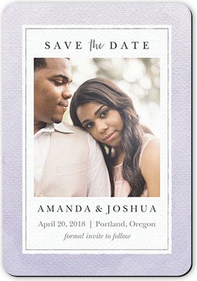 Save The Date Cards: Wondrous Watercolor Save The Date, Purple, Matte