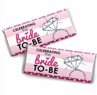 Big Dot Of Happiness Bride-to-Be - Candy Bar Wrappers Classy Bachelorette Party Favors - 24 Ct