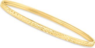 Canaria Fine Jewelry Canaria 10kt Yellow Gold Geometric-Pattern Bangle Bracelet