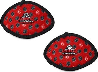 Tuffy Ultimate Odd Ball Red Paw, 2-Pack Dog Toys