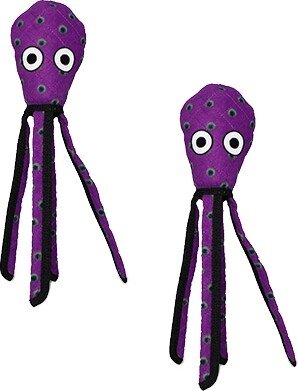 Tuffy Ocean Creature Squid Purple, 2-Pack Dog Toys