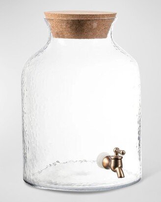 Hammered Glass Beverage Dispenser