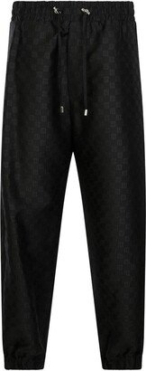 Monogram Printed Drawstring Track Pants-AA