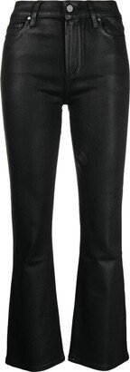 Claudine coated flared jeans