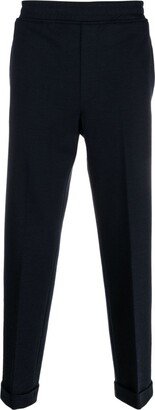 Elastic-Waist Tapered-Leg Trousers-AA