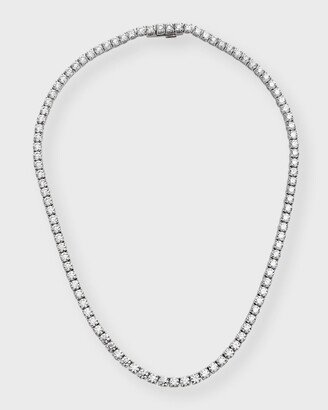 Neiman Marcus Diamonds 18K White Gold Diamond Tennis Necklace, 17L